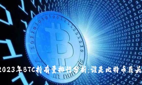 2023年BTC持有量排行分析：谁是比特币巨头？